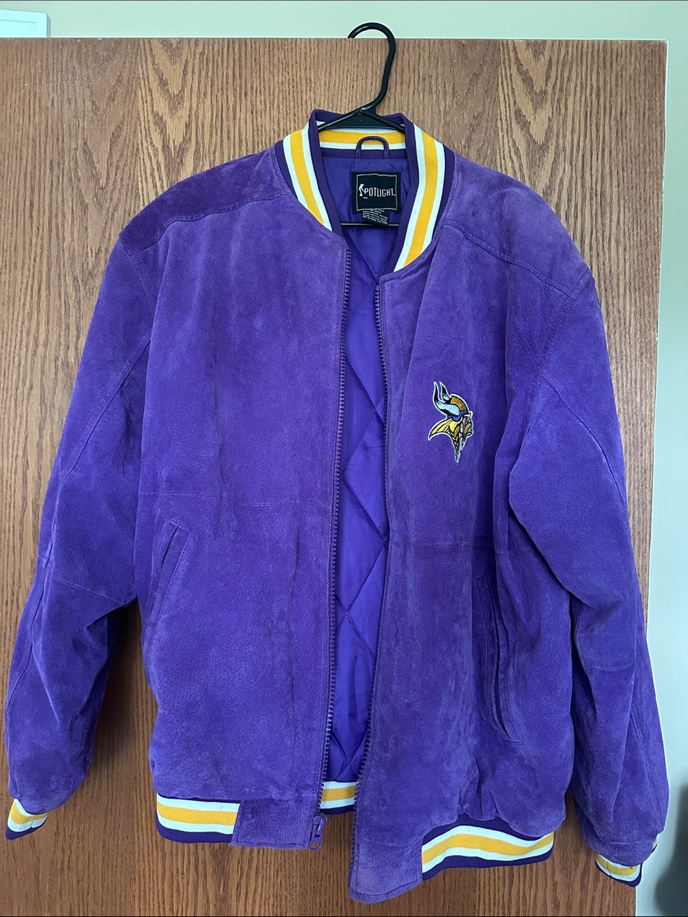 Spotlight Men’s Purple Suede Bomber Jacket - Unbranded